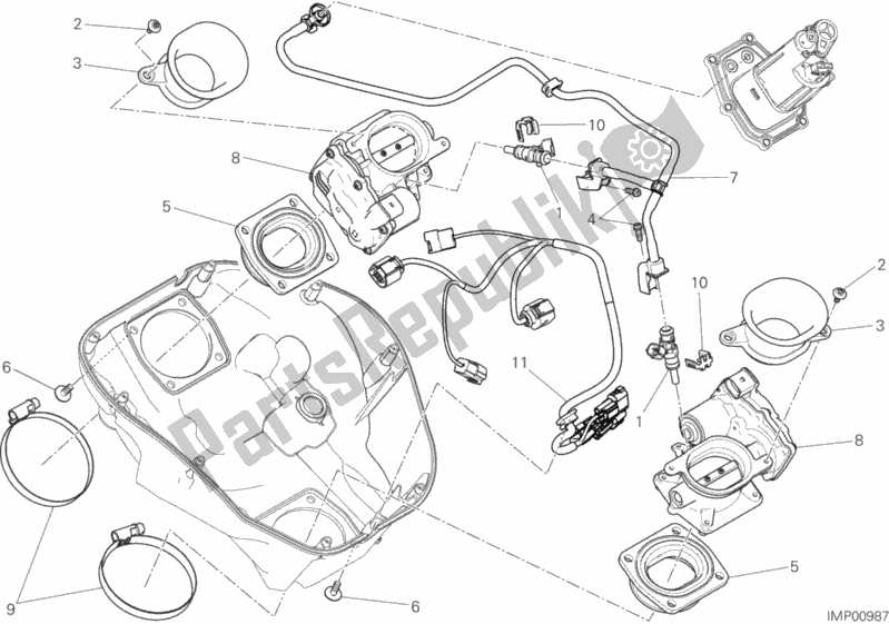 Wszystkie części do Korpus Przepustnicy Ducati Diavel Xdiavel S 1260 2019